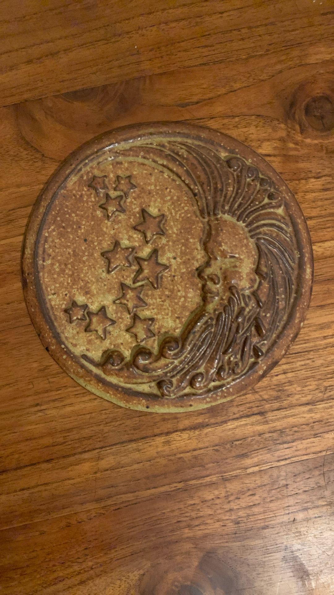 Crescent Man In The Moon And Stars Wall Hanging