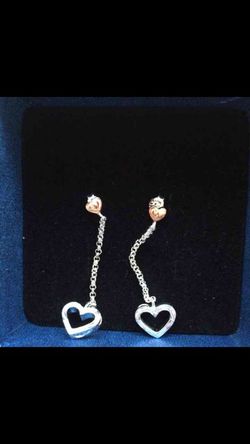 Silver dangling earring