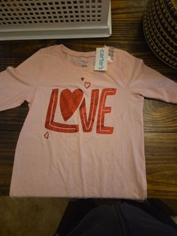 Carter's Kids Pink Love Graphic Tee Size 8