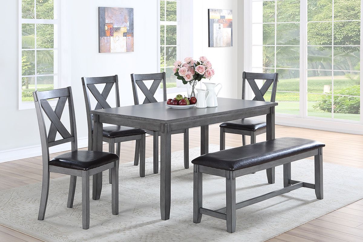 Gray Dining Table Set 