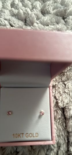 10 Kt Earrings Pink Cz