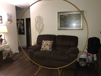7ft Round Golden Arch 