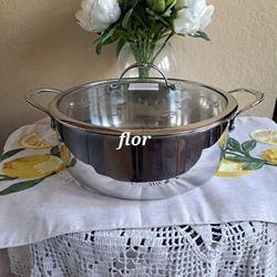 CACEROLA DE 7 QT CLÁSICA DE ACERO INOXIDABLE PRINCESS HOUSE 🌹⚘️