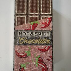 Caleesa Hot And Spice Chocolate Rhinestone Bag 