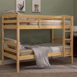 New Solid Natural Wood Bunkbeds
