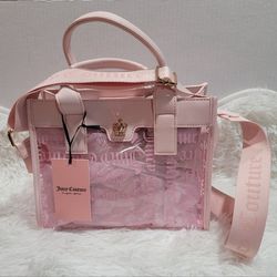 Juicy Couture Beachin Small Tote Heart Juicy Light Pink Brand New with Tags
