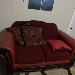Love Seat And Sofa Set With Pillows