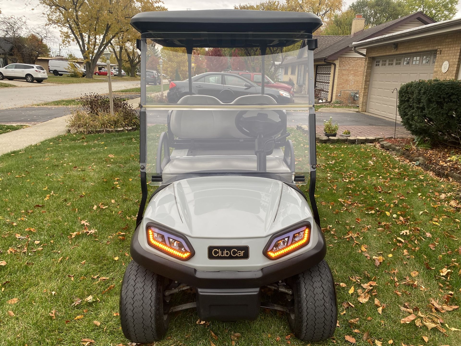 Club Car Tempo High Speed Motor 21mph, LED Headlights & Taillights, Turn Signals, Brake Lights Ext., 48 Volts, 4Pass, Safety Bar, More!