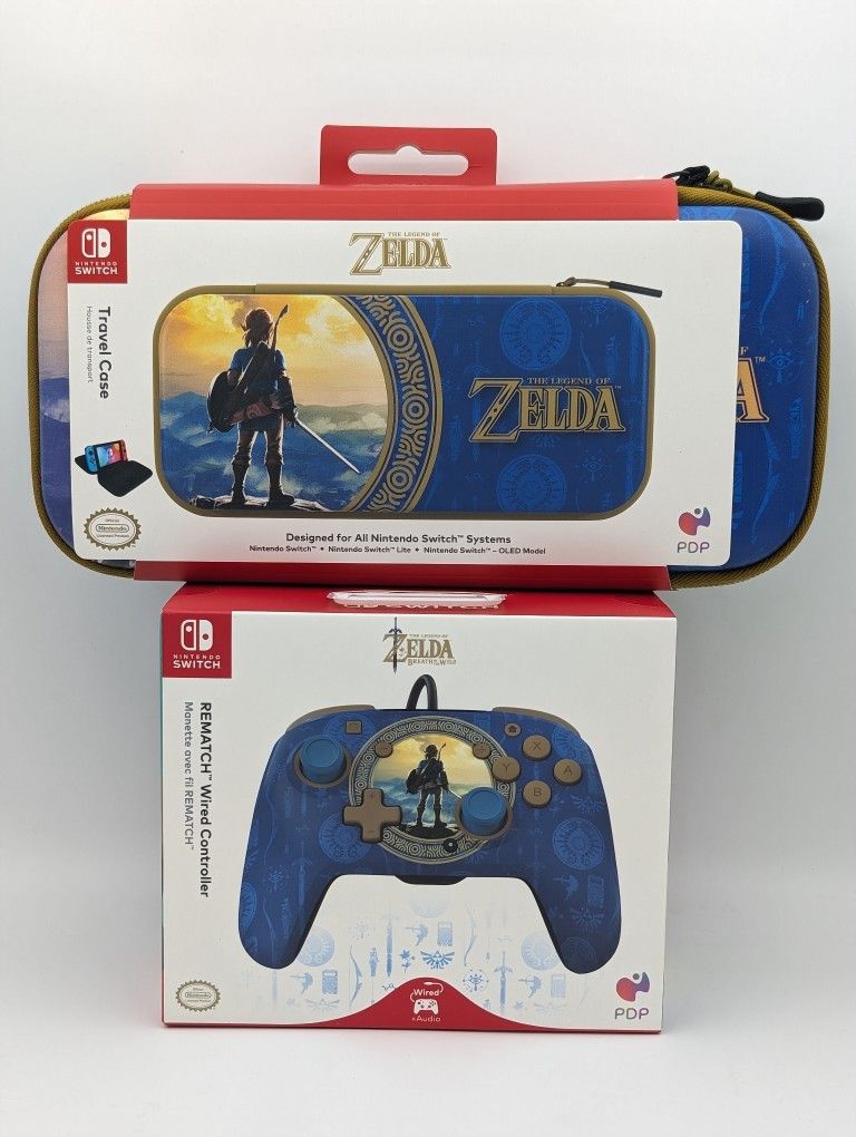 Nintendo Switch Zelda Travel Case And Controller 