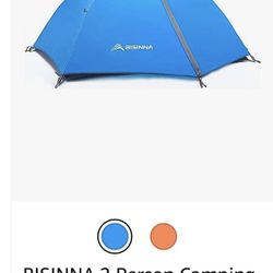 BISINNA 2 Person Camping Tent Lightweight Backpacking Tent Waterproof Windproof - NEW