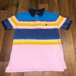 Polo by Ralph Lauren Youth Multicolored Polo Shirt Size Medium (10-12)