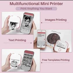 Mini Sticker Printer T02: Thermal Portable Pocket Printer
