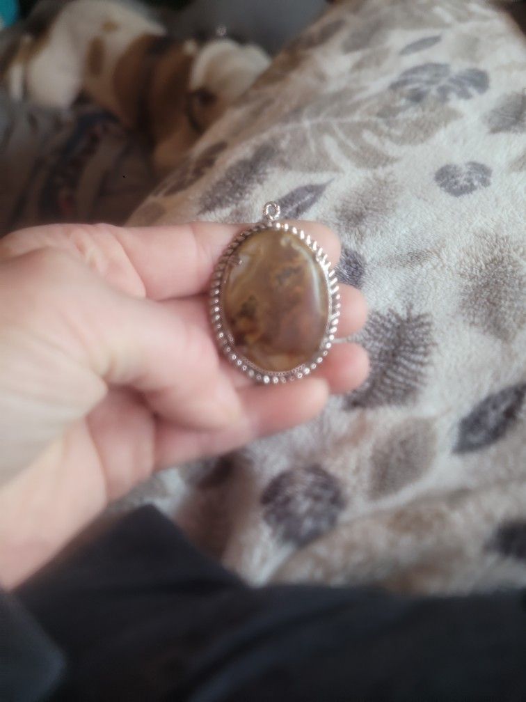 Beautiful Moss Agate Pendant 