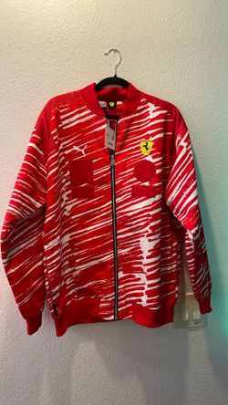 Ferrari Puma Joshua Vddes Red Zipe Up Jacket Size Medium 