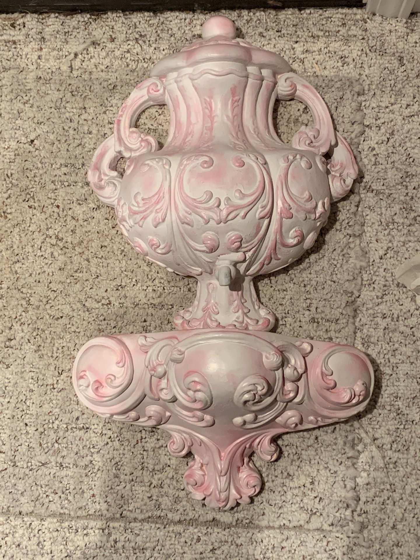 2 piece fountain style decorative wall sconce about 25 in tall
