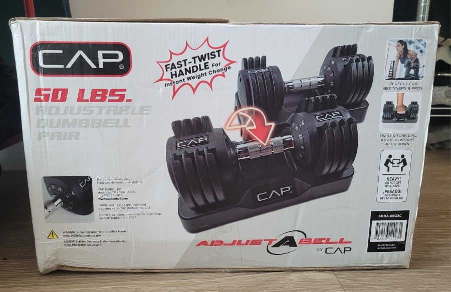 CAP Adjustable Dumbbells 50lb pair (2 x 25lb)