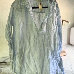 NWT Medium Teton CP Shades // Made In USA Linen Tunic Shirt