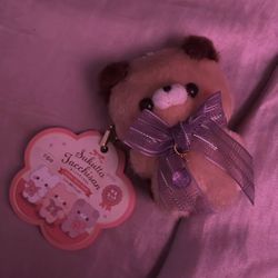 Sukutto tacchisan tiny teddy bear keychain w tag