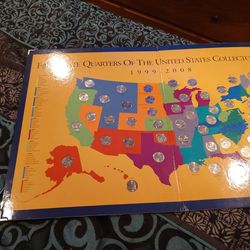 First State Quarters Of The United States Collectors Map