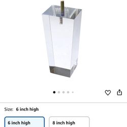 6 Sofa Legs Clear Furniture Legs Arcrylic 6 inch Bench Legs