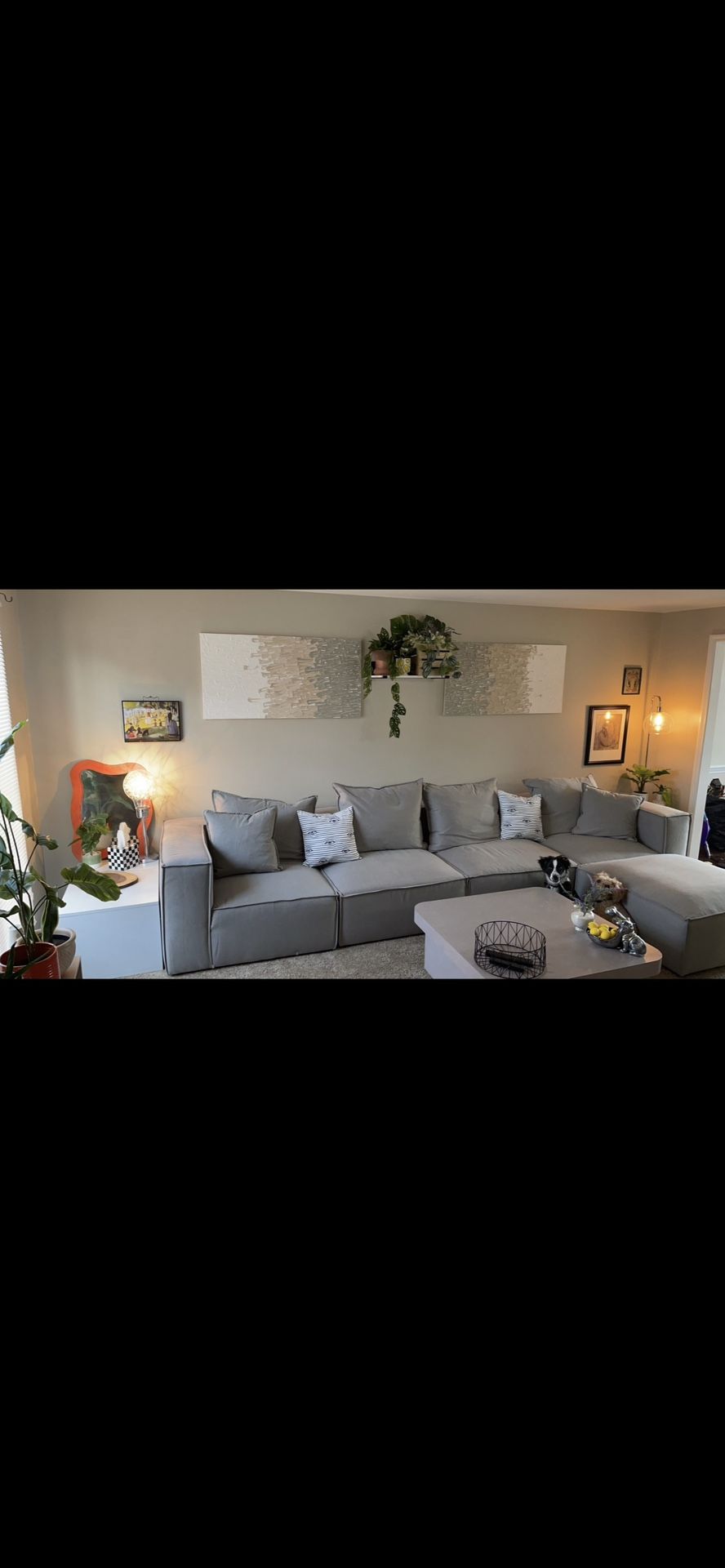 Large Gray Modular Sectional 