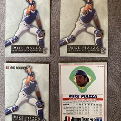 Set Of 3 -  1993 Jimmy Dean Mike Piazza #8 Rookie Cards 