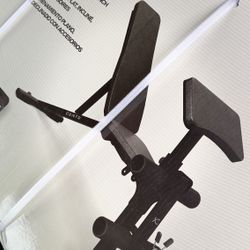 CENTR Flat Bench Decline Weight Bench With Bicep Curl And Leg Extension 