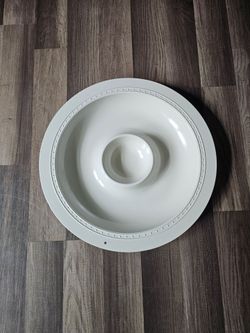 Nora Fleming RETIRED Pearl Dot Melamine Chip & Dip Platter