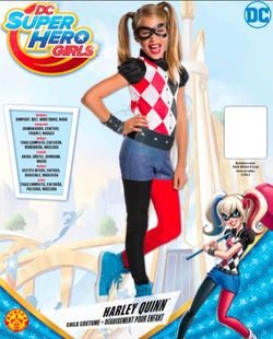 Harley Quinn Costume for Kids, Girl's Medium, New