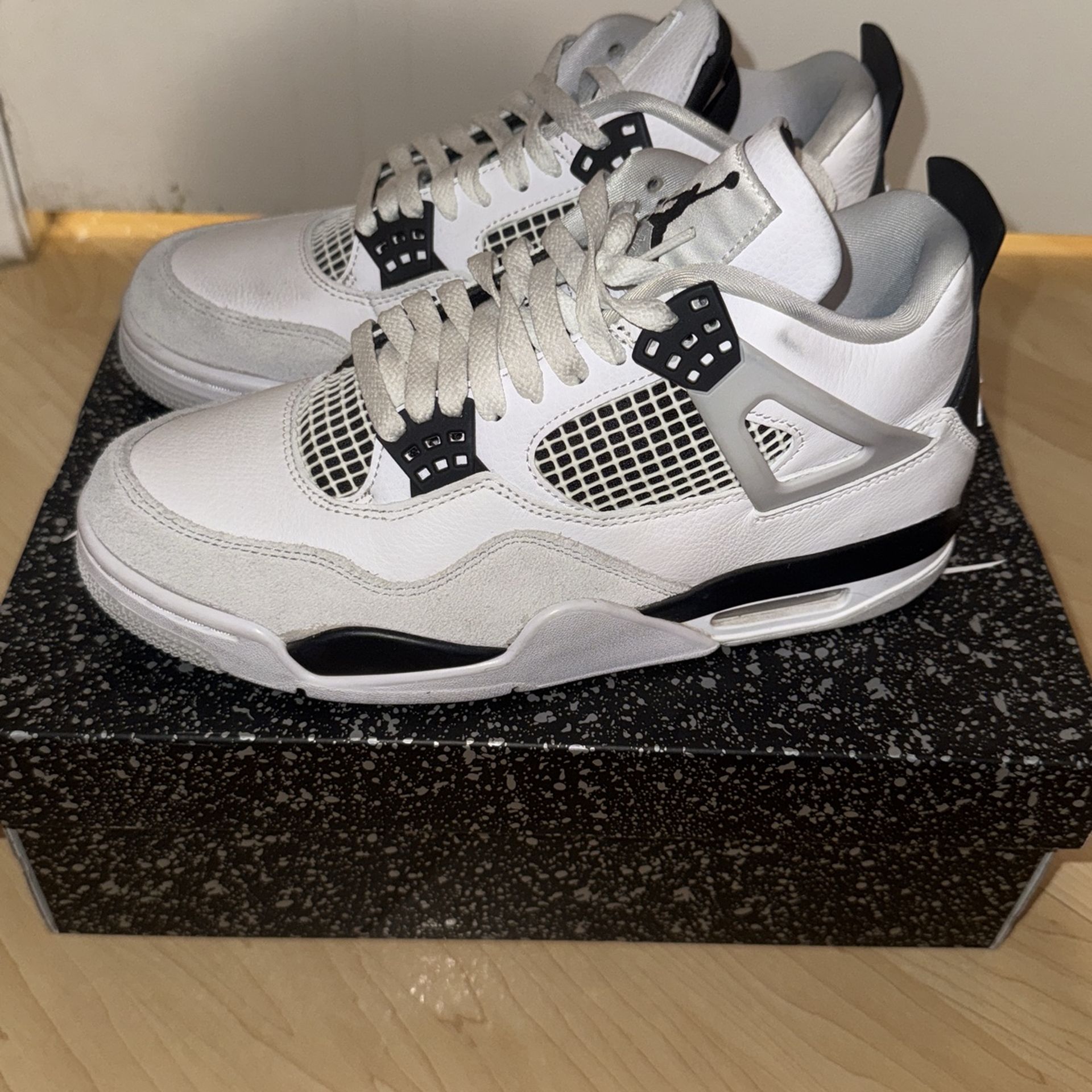 Jordan military black retro 4 black, white, Grey authentic Air Jordan 4 Retro  main image 2