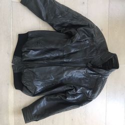 Leather Bomber Jacket