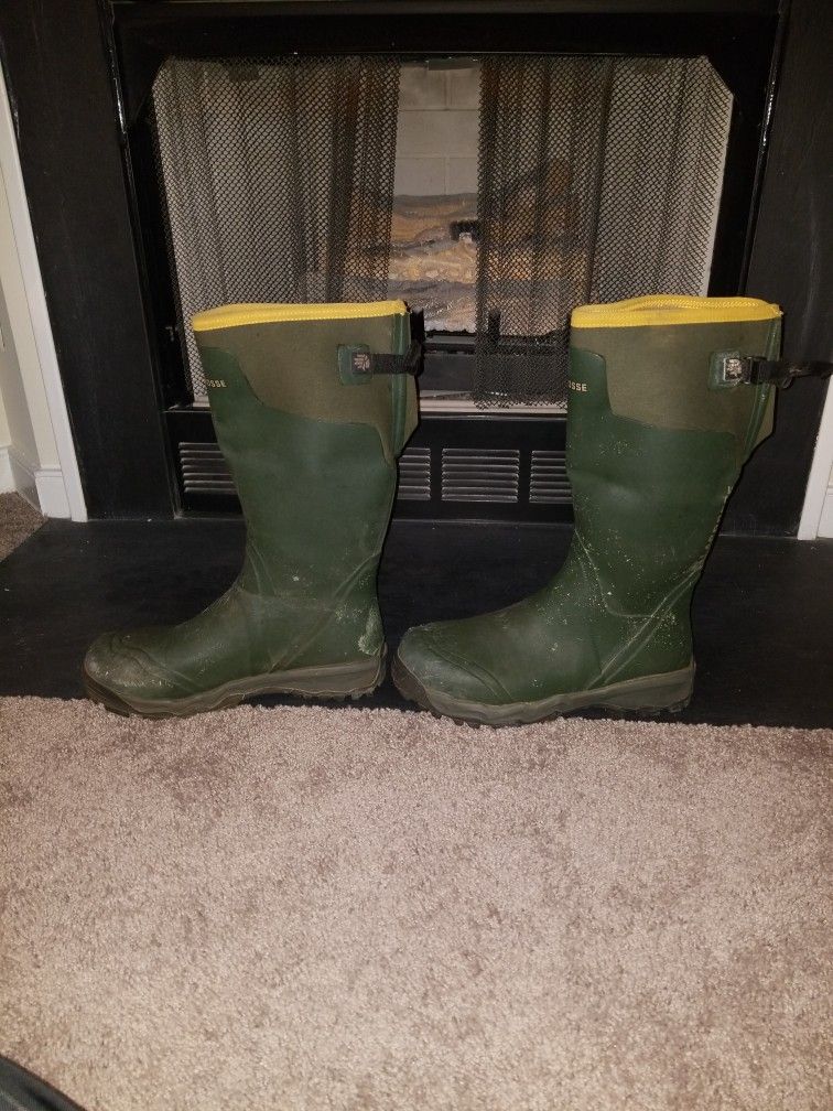 Alphaburly pro Green Hunting fishing Work Chore Boots Lacrosse Size 14