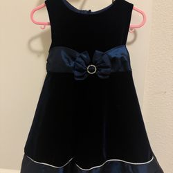 Blue Velvet Formal Party Dress 2T