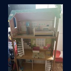 Large Wooden Doll House 