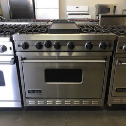Viking 36”Wide All Gas Range Stove In Stainless Steel With 6 Burners