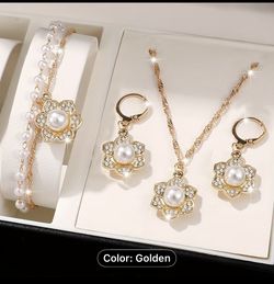 Fashion Jewelry Necklace Bracelet Earrings Sets 