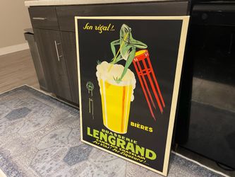 Brasserie Lengrand Beer 1926 French Vintage Ad Frog Canvas Art Print 24x32