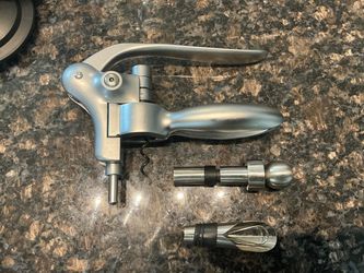 Rabbit Original Lever Corkscrew Wine Opener Set with Stopper and Pourer