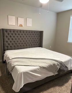 Grey King Size Bedframe
