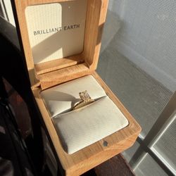 Brilliant Earth 18K Yellow Gold Lab-Grown Diamond Engagement Ring – 1.07 Carat Emerald Cut