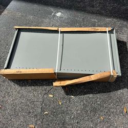 GREY METAL SHELVES  PARTS / NEW IN BOX