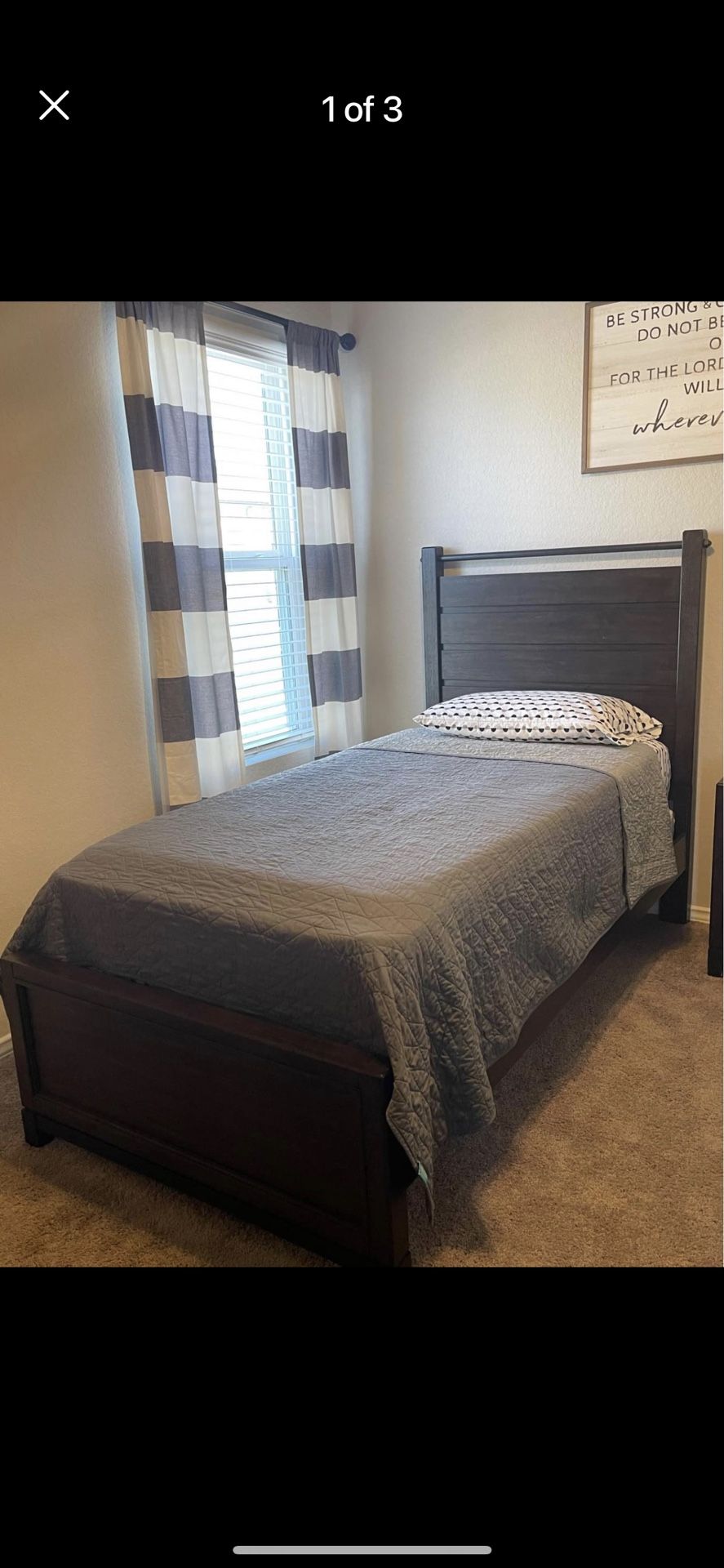 Living Spaces Twin Bed With Night Stand for Sale in New Braunfels, TX