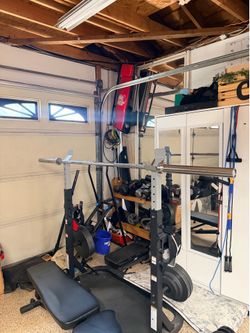 Olympic bar 45lbs with stand