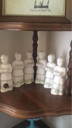 Set of 6 Tara Porcelain Choir Boy Figurines.