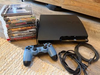 Sony PS3 Slim 120GB Bundle: 11 Games (Red Dead, MGS4, Jak & Daxter, Ratchet & Clank) + Controller