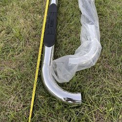 Chrome Pipe Side Rails  78inch Long 