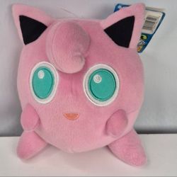 Tomy Pokémon Plush Jigglypuff Stuffed Toy 8" Pink Officially Licensed 2017.