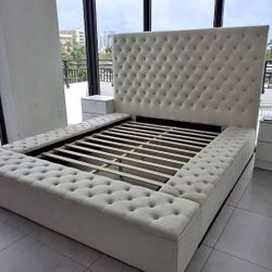 Queen Bed Storage Bed New Ivory Finance Available 
