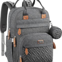 Diaper Bag Backpack - Baby Essentials Travel Tote - Multi Function Water Resistant Diaper Bag, Travel Essentials Baby Bag with Changing Pad, Stroller 