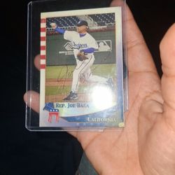 Joe Baca Card Sign By Him